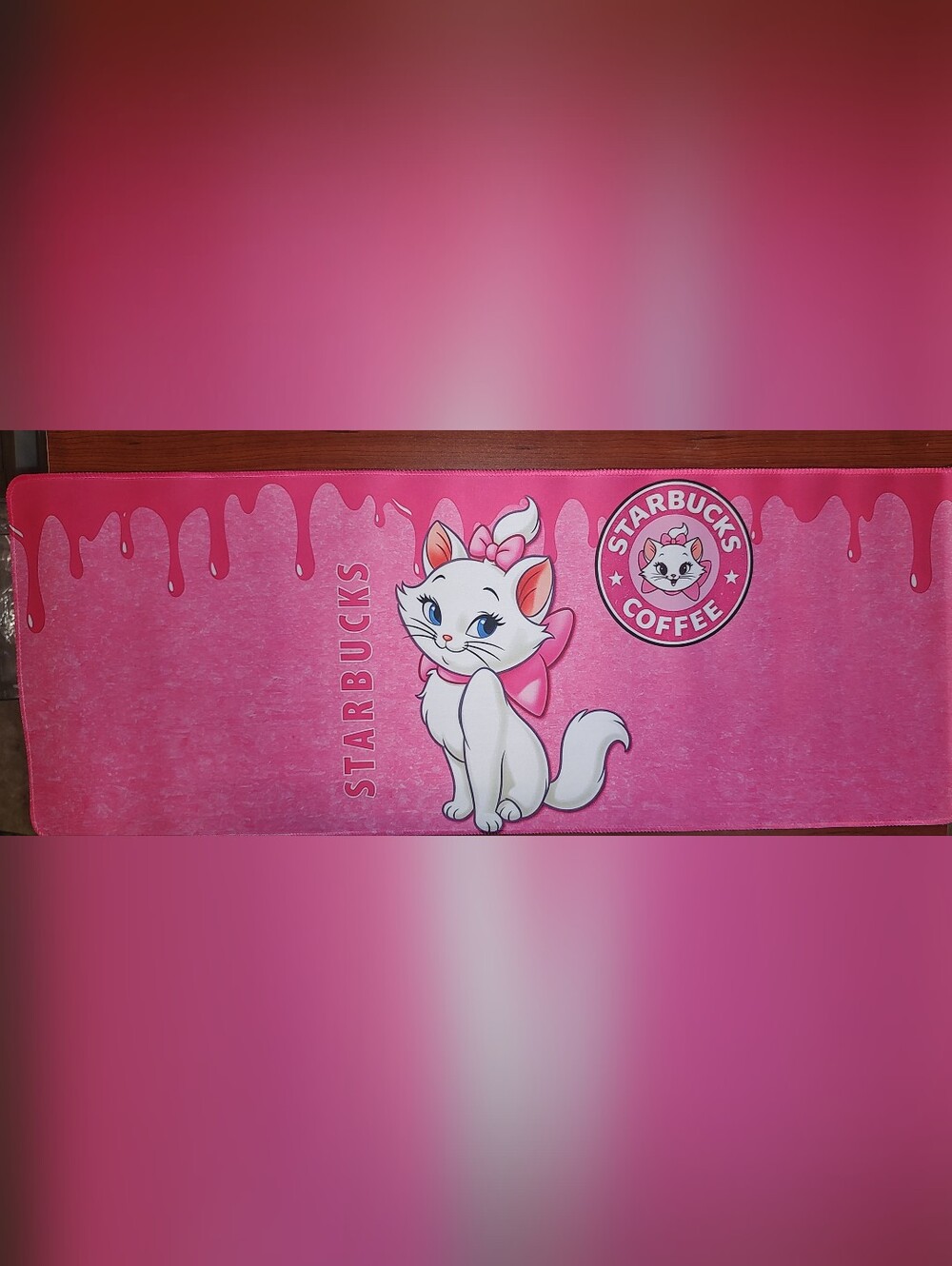 New! Marie Cat Computer Desk Mat. 12"X36"